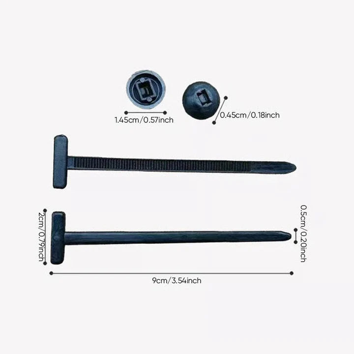 Fibbia universale per fascette stringicavo in nylon