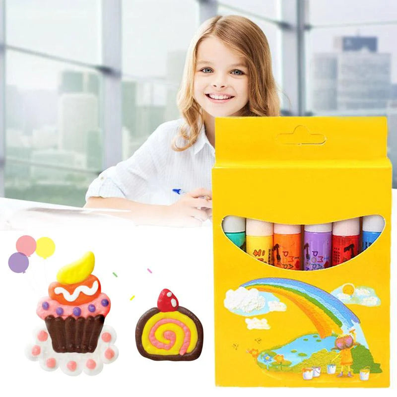 Pennarelli per disegnare popcorn a bolle fai da te (6 pezzi/set)