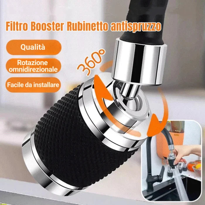 Aeratore per rubinetto anti-schizzo girevole a 360 gradi