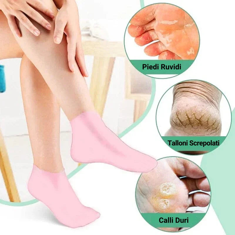Calze in silicone per il trattamento dei piedi per donne