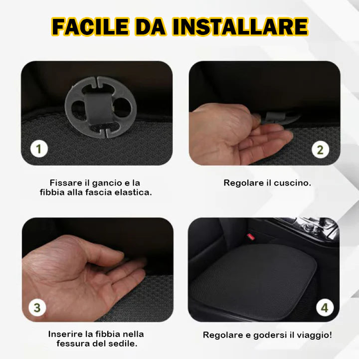 Coprisedili per auto in filamento di viscosa traspiranti e antiscivolo!