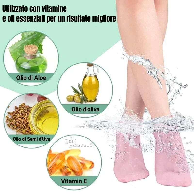 Calze in silicone per il trattamento dei piedi per donne