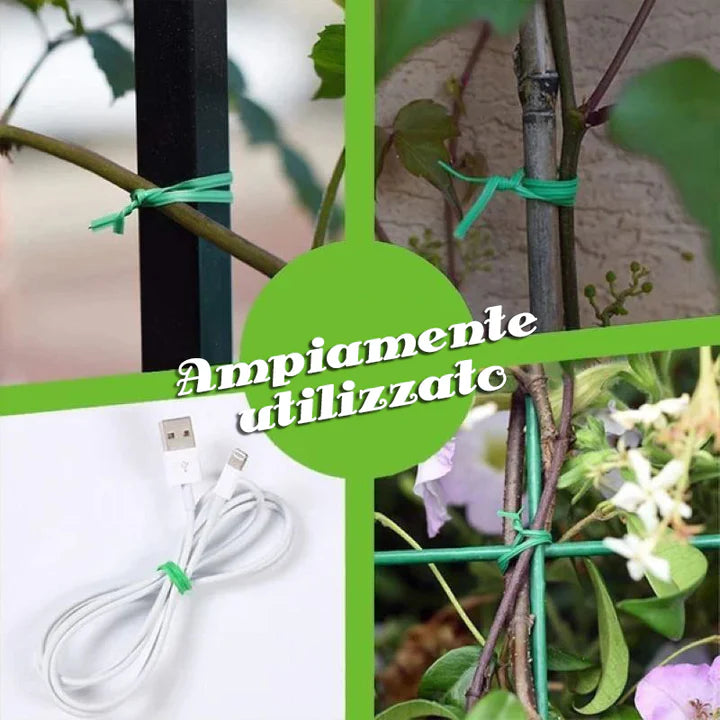 Fascette da giardino con filo di ferro e forbici