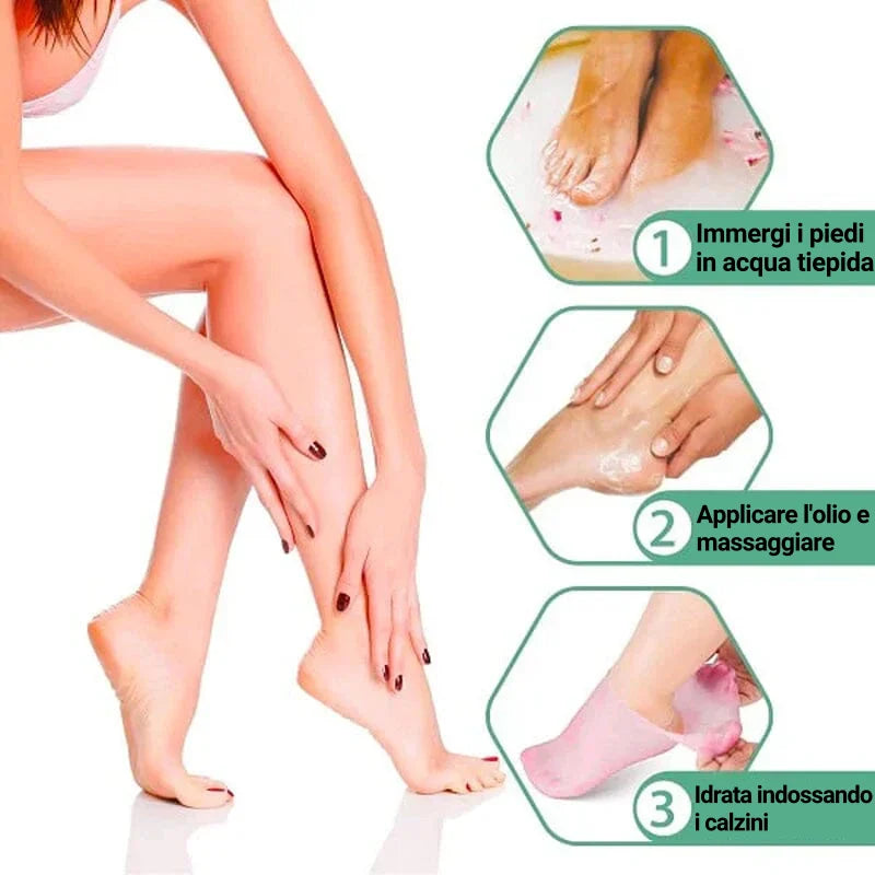 Calze in silicone per il trattamento dei piedi per donne