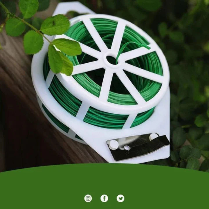 Fascette da giardino con filo di ferro e forbici