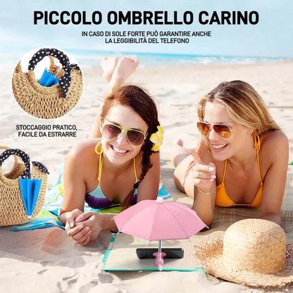 OMBRELLONE PER TELEFONO CON VENTOSA PER IL SOLE