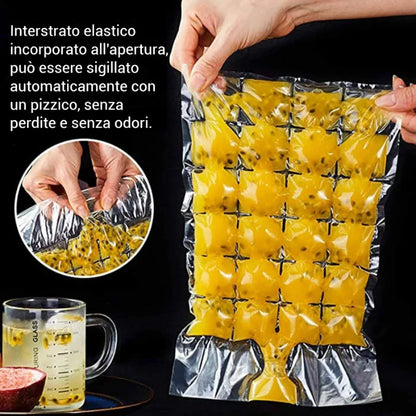 Sacchetto per cubetti di ghiaccio autosigillante portatile monouso (10 pezzi)