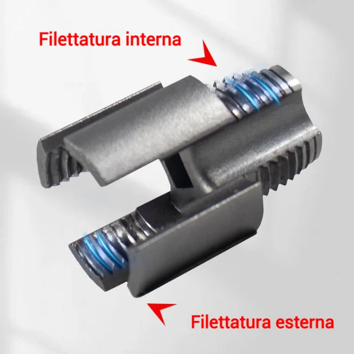 Utensile Integrato per Filettatura Interna ed Esterna di Tubi