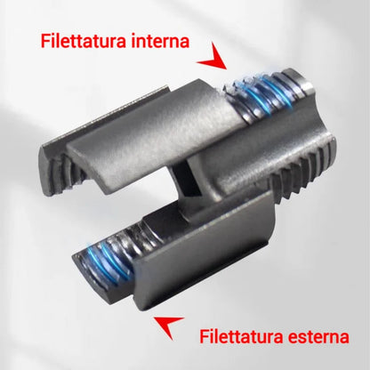 Utensile Integrato per Filettatura Interna ed Esterna di Tubi