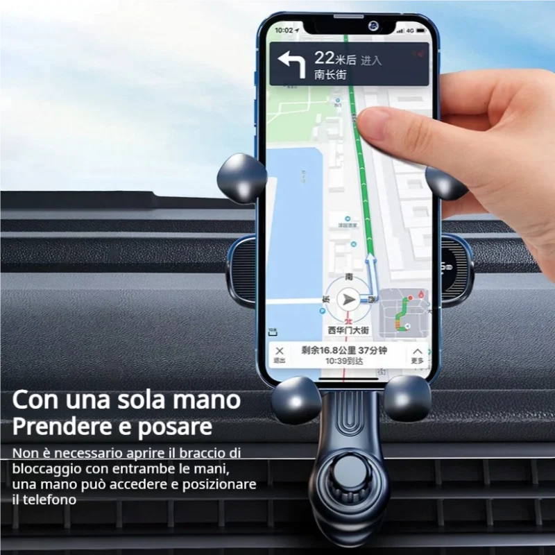 Porta cellulare da auto orientabile a 360°