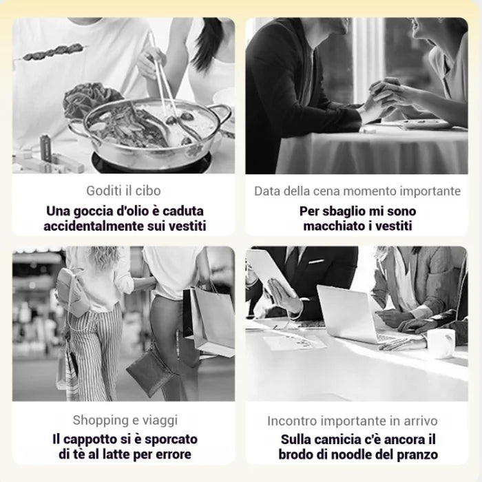🎯 Penna Smacchiante Istantanea per Tessuti – Stick di Pulizia Portatile a Doppia Testa