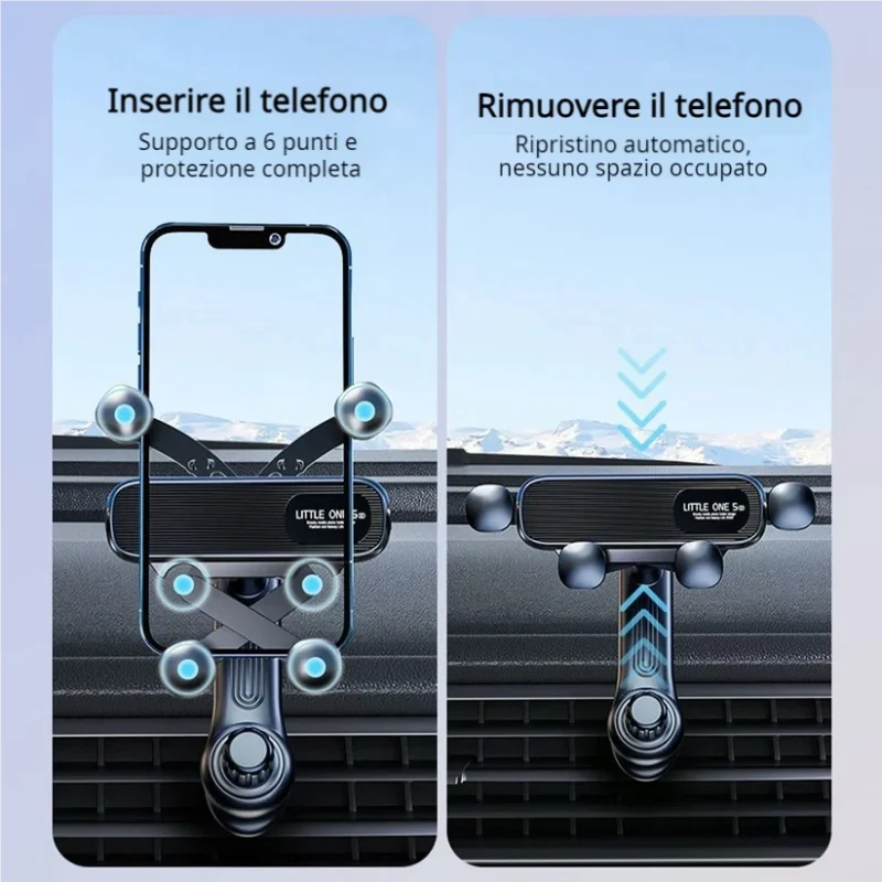Porta cellulare da auto orientabile a 360°
