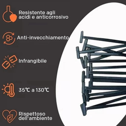 Fibbia universale per fascette stringicavo in nylon