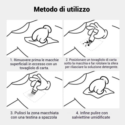 🎯 Penna Smacchiante Istantanea per Tessuti – Stick di Pulizia Portatile a Doppia Testa