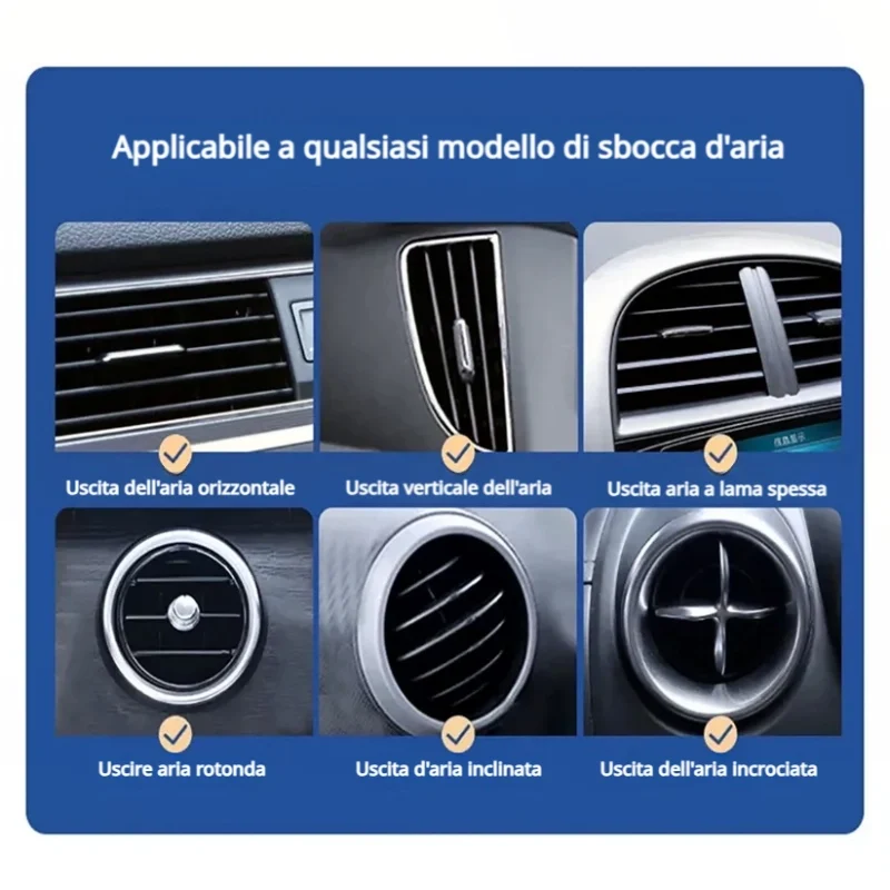 Porta cellulare da auto orientabile a 360°