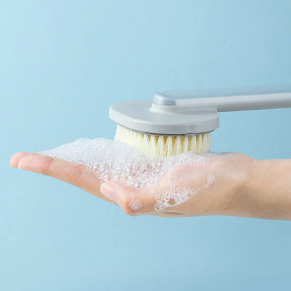 Spazzola per la pulizia e il massaggio da bagno con manico lungo